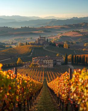 Piedmont - Wine country and Alpine views
