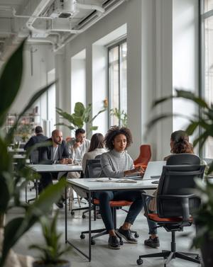 Modern coworking space in Milan